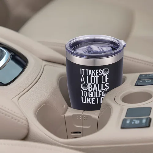 Miniatura 3 de Vaso de golf – Regalo perfecto de golf, taza de café aislada al vacío de 20 onzas con tapa y pajilla, regalo divertido para hombres, golfistas