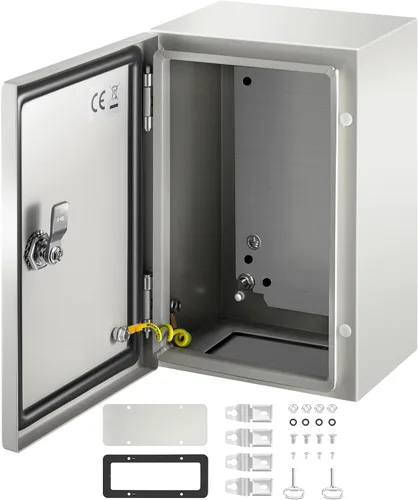 Miniatura 15 de VEVOR Caja de Acoplamiento de Acero NEMA 10×8×6, Caja Eléctrica de Acero NEMA 4X, Impermeable y Resistente al Polvo IP66, Caja de Acoplamiento