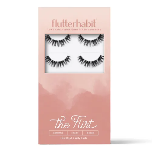 Miniatura 11 de FlutterHabit The Bestie prepTECH - 6 pares de extensiones de pestañas inferiores, racimos de pestañas cónicas de 0.35 a 0.55 pulgadas