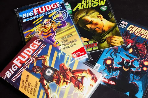 Miniatura 8 de Big Fudge 50 bolsas y tableros de cómics - Fundas protectoras para cómics y revistas - Protección de archivo para los años 90 a los cómics actuales