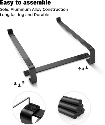 Miniatura 6 de Thibault Soporte ergonómico de aluminio para computadora portátil, elevador de laptop, soporte de refrigeración para laptop, compatible con MacBook