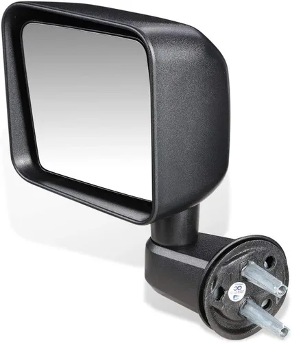 DNA Motoring OEM-MR-CH1320271 Ajuste manual de estilo de fábrica con espejo lateral izquierdo de vidrio calentado compatible con Wrangler 07-18