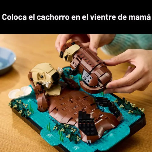 Miniatura 5 de LEGO Ideas - Juego de construcción de nutrias marinas flotantes para adultos, decoración de habitación u oficina para mujeres y hombres, a partir