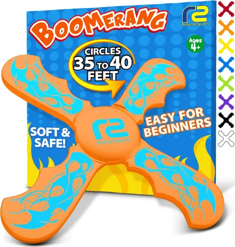 Miniatura 9 de Juguetes al aire libre para niños Boomerang – Divertidos regalos para niños de 6 años y juguetes voladores suaves para niños de juego en interiores