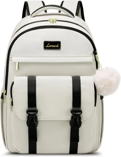 LOVEVOOK - Mochila de regreso a clases para adolescentes, mochila escolar para niñas de 14 a 16 años, linda mochila para estudiantes, bolsa de viaje