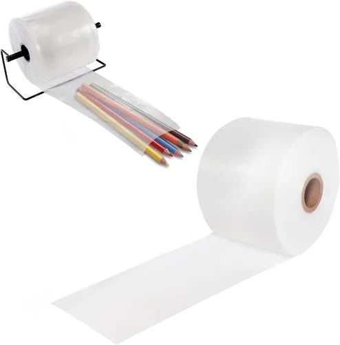 APQ - Rollo de tubo de polietileno transparente, 2 pulgadas x 2200 pies. Tubo de bolsa de polietileno de 2 mil. Rollo de tubo de polietileno