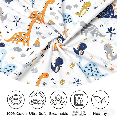 Miniatura 6 de Paquete de 2 fundas de almohada para niños pequeños, 100% algodón de 14 x 19 pulgadas, se adapta a almohadas de ropa de cama de niños pequeños de 14