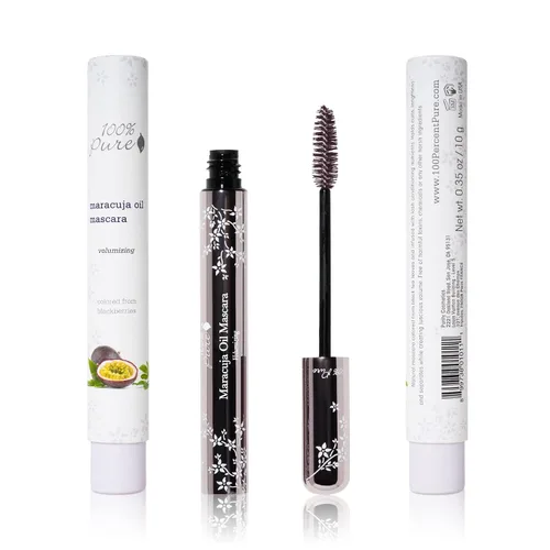 Miniatura 2 de 100% PURE Máscara de pestañas de aceite de maracuja, volumen y longitud intensos dramáticos, maquillaje de pestañas voluminosas pigmentadas
