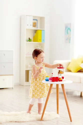 Miniatura 5 de Hape Batidora de batidos Juego de batido de cocina multicolor completo con tazas y pajitas, 9.44 pulgadas