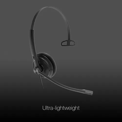 Miniatura 4 de Global Teck Worldwide GTW Yealink YHS34 Lite - Auriculares mono con cable (Lite), se conecta al escritorio, PC/Mac, Softphones - Funciona