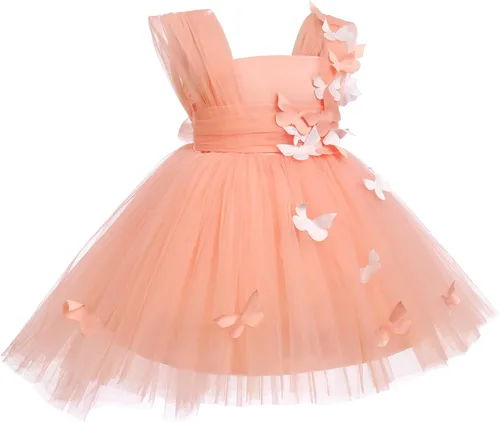 Vestido de tutú con lentejuelas y lazo alto y bajo, vestido de pétalos de encaje, princesa, concurso, boda, fiesta de cumpleaños, vestido formal