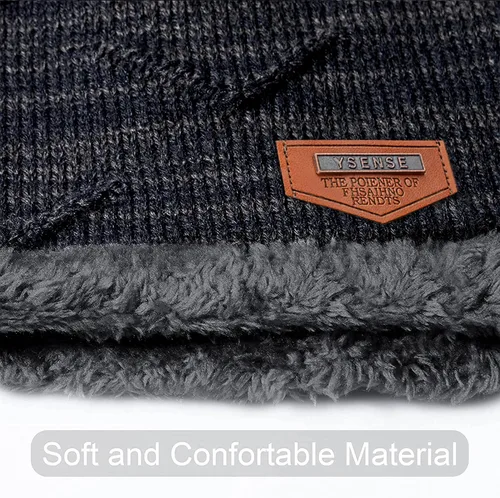 Miniatura 2 de YSense Mens Winter Warm Slouchy Beanie Oversized Baggy Hat Fleece Lined Knit Skull Cap