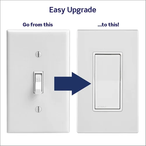 Miniatura 7 de Leviton Lever Edge - Interruptor basculante de 3 vías de 15 amperios, E5603-SW, color blanco