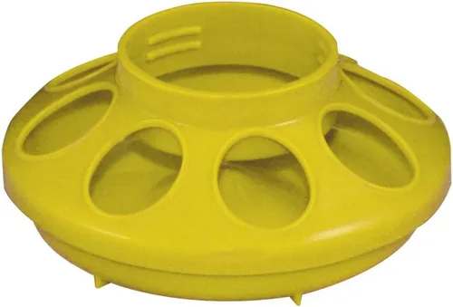 Harris Farms Comedero para aves de corral atornillado para tarro de cuarto de galón, amarillo