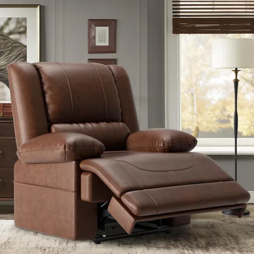 Miniatura 9 de Couchus Silla reclinable grande eléctrica de doble motor con masaje y calor para personas mayores, posición infinita, puertos USB y control remoto
