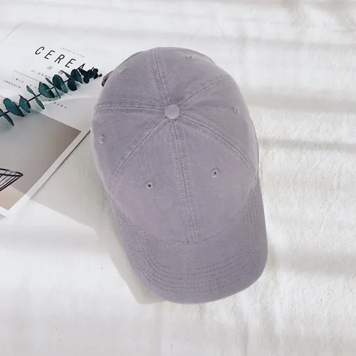 Miniatura 4 de Gorra de béisbol unisex de algodón liso en blanco para papá, ajustable, estilo vintage