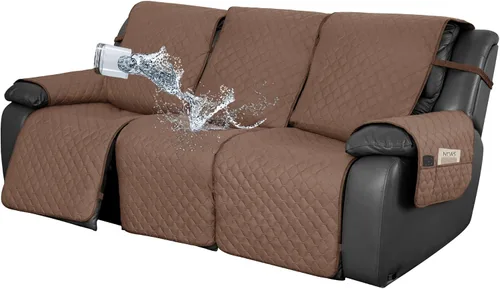 Miniatura 26 de Easy-Going Funda impermeable para sillón reclinable de gran tamaño con bolsillo, 1 funda de sofá reversible para sillón reclinable, protector