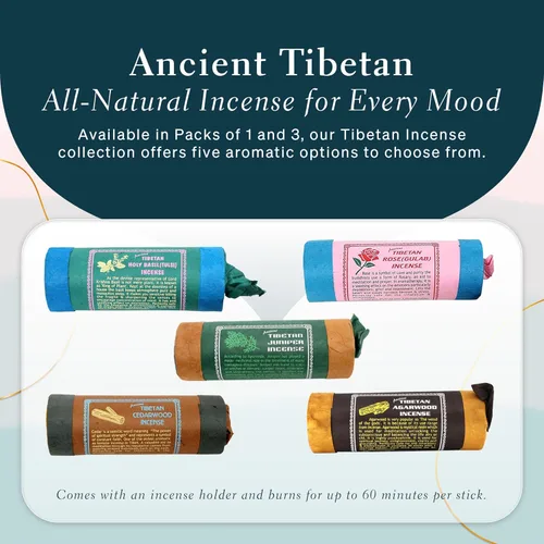 Miniatura 7 de Incienso de enebro tibetano antiguo para meditación, yoga, oración, medicina aromática, alivio del estrés, calma, paquete de 1, 30 varillas