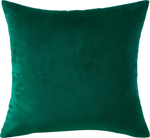 Miniatura 6 de Juego de 2 fundas de almohada de Navidad de 18 x 18 pulgadas, fundas de almohada de terciopelo con ciervos de Navidad color verde oscuro, fundas