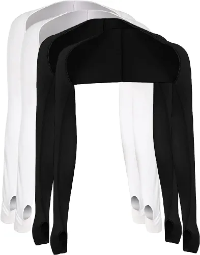4 piezas de protección UV, chal de sol, manga de enfriamiento para brazo con orificio para el pulgar para mujeres y hombres, ciclismo, conducción,