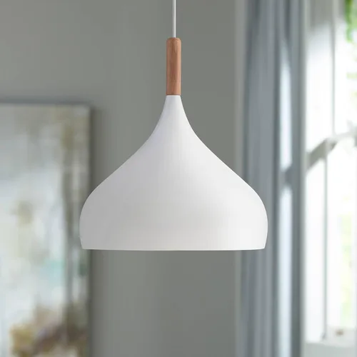 Miniatura 9 de Possini Euro Design Felton - Mini lámpara colgante negra de 12 pulgadas de ancho con detalle de madera rústica para comedor, sala de estar, hogar
