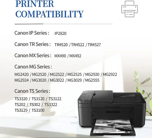 Miniatura 4 de 243XL 244XL Reemplazo para Canon 243 244 XL Cartuchos de Tinta Color Negro Work with Canon PIXMA TR4520 TR4522 TR4527 TR4550 MX492 MG2522 TS3122