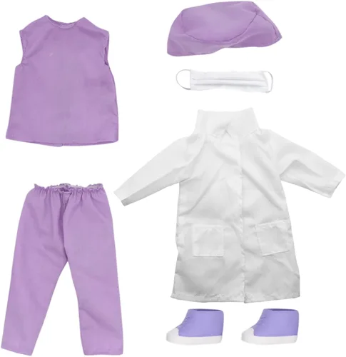 Miniatura 2 de Style Girls: 18" Doctor Dress Up Set - Conjunto de 15 piezas y accesorios, Vestir, accesorios para muñecas, púrpura blanco y rosa