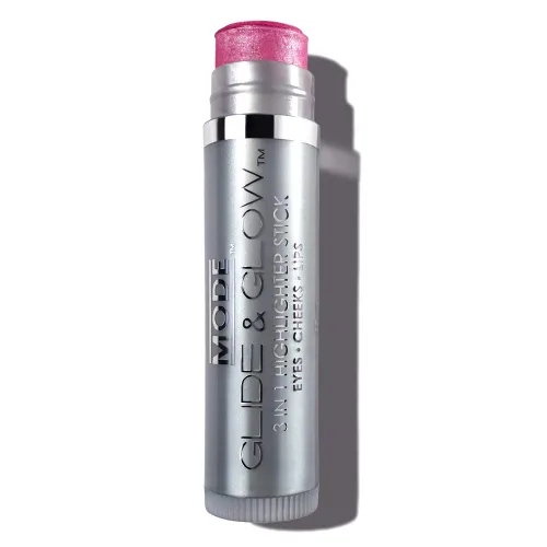 Miniatura 6 de MODE Glide & Glow - Resaltador 3 en 1, color cremoso, rubor en barra de maquillaje, brillo brillante de larga duración para ojos, mejillas, labios