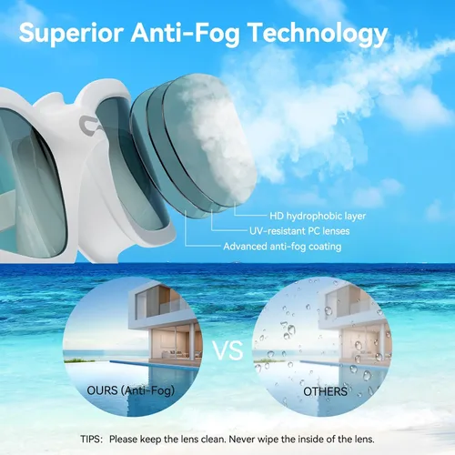 Miniatura 4 de COPOZZ Gafas de natación para mujeres adultas, gafas de natación para mujeres y hombres, antivaho sin fugas, protección UV para adultos Negro