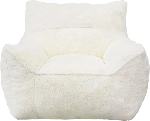 Miniatura 8 de Cvortll Puf, sofá puff de piel sintética, con reposabrazos y respaldo resistente, adecuado para apartamentos, salas de estar, dormitorios