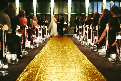 Miniatura 21 de ShinyBeauty Pasillo de Lentejuelas Negras Brillantes de 2 pies x 15 pies Alfombra Brillante para Bodas, Graduaciones, Fiestas, Alfombra Negra