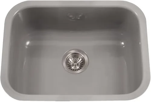 Miniatura 10 de Houzer Porcela PCS-2500 BL - Fregadero de cocina de acero esmaltado de porcelana negra de 23 pulgadas, duradero y versátil, esencial para el hogar