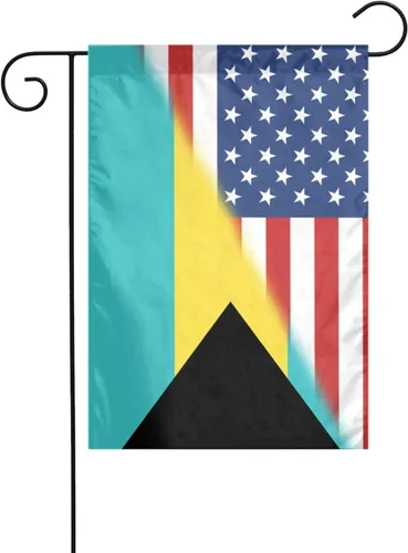Miniatura 4 de Bandera de las Bahamas de Estados Unidos para el jardín, 12 x 18 pulgadas, pancartas verticales, cartel de doble cara para decoración del hogar