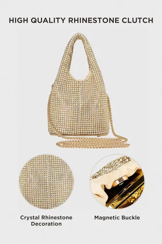 Miniatura 2 de BABEYOND Bolsos de mano para mujer Bolsas de noche brillantes con purpurina y diamantes de imitación portátil para fiesta, baile de graduación, boda