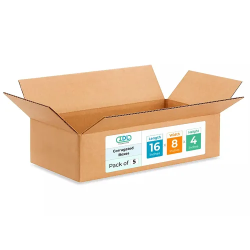 Miniatura 128 de IDL Packaging Paquete de 5 cajas de envío altas de 8 x 8 x 48 pulgadas, extra resistentes de 200 libras frente a caja regular, cajas de mudanza