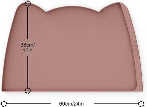 Miniatura 54 de OHMO - Tapete de silicona para alimentos para gatos, tapete de alimentación de mascotas para el piso, antideslizante e impermeable, bandeja de agua