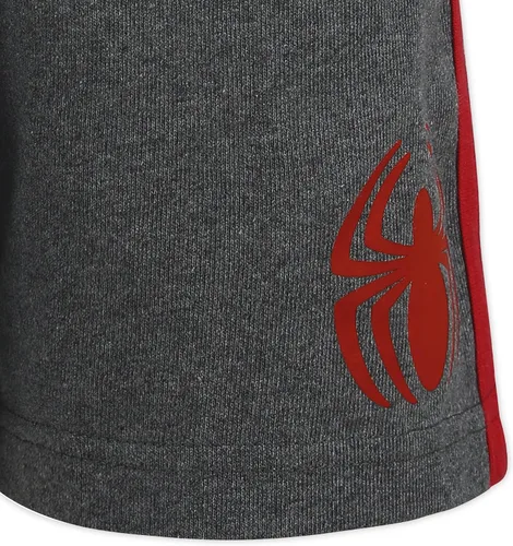 Miniatura 8 de Marvel Spiderman - Conjunto de camiseta con capucha y pantalones cortos para niños pequeños