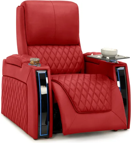 Miniatura 64 de Seatcraft Apex Zero-Gravity CoolZero - Asiento de cine en casa de cuero italiano, reposacabezas eléctrico, lumbar eléctrico, reclinable eléctrico