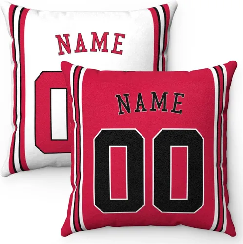 Miniatura 20 de Generic Atlanta - Almohada personalizada con cualquier nombre y número, regalos para hombres, mujeres y jóvenes, 1 paquete