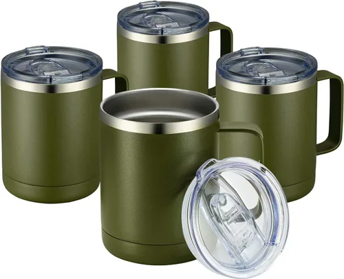 Miniatura 28 de MEWAY - Taza de café con asa, vaso térmico