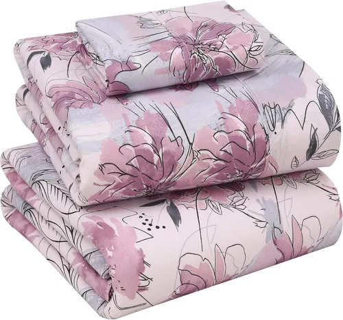 Miniatura 92 de RUVANTI Juego de sábanas divididas tamaño King de 100 % algodón para cama ajustable, 5 piezas, ropa de cama de tejido de percal suave y Guisante
