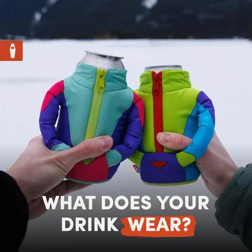 Miniatura 9 de Puffin - Chaqueta de esquí The Miller - Enfriador de botellas y latas altas aislado I Aislante de botellas de cerveza y latas de refrescos, mantiene