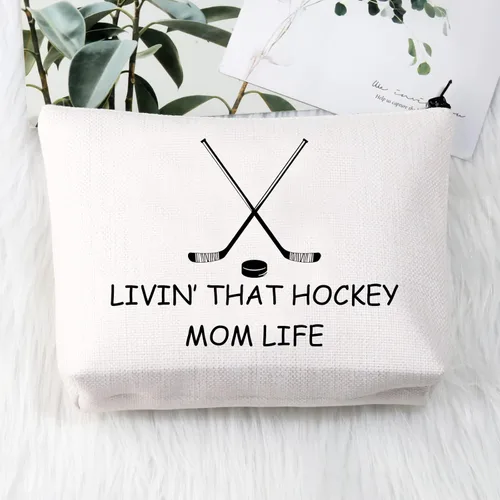 Miniatura 5 de BDPWSS Bolsa de maquillaje de hockey, regalos para mamá, regalo de jugador de hockey sobre hielo, regalo para mamá, entrenador de hockey, regalo