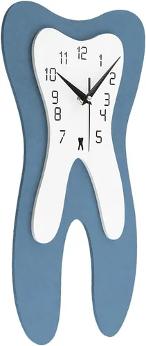 Miniatura 2 de Timelike Reloj de pared moderno de dientes, silencioso, sin tictac, médico, dentista, clínica dental, arte de pared, decoración de pared, para Azul