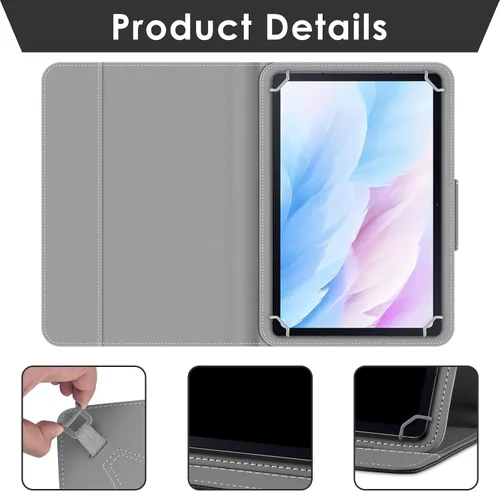 Miniatura 5 de DETUOSI Funda universal para tableta de 7.0 pulgadas, funda para tableta Android de 7 pulgadas, funda protectora portátil de viaje de piel sintética