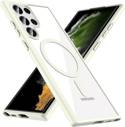 Miniatura 26 de Hensinple Funda Magnética para Samsung Galaxy S22, Funda para Teléfono Galaxy S22 [Compatible con MagSafe], Cubierta Magnética Transparente