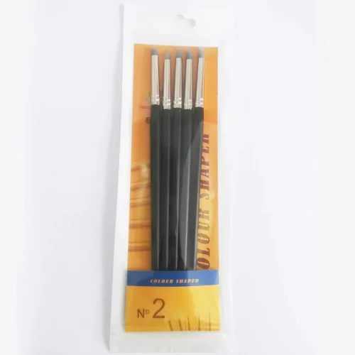Miniatura 5 de Comi 5pcs flexible Fimo arcilla colour Shaper – Juego Cepillos de goma pluma herramienta de pintura de aceite arcilla Escultura Herramientas # 0 # 2