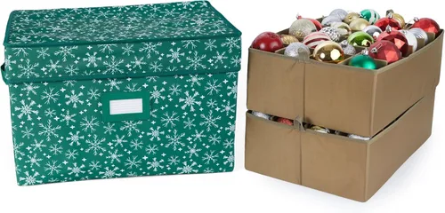 Miniatura 28 de Covermates Keepsakes – Caja de almacenamiento ajustable de 72 piezas – Capacidad para adornos de 4 pulgadas – Resistente – Asas – apilables