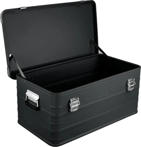 Miniatura 24 de Eylar Caja de almacenamiento de aluminio cruzada para Overland, baúl, estuche de carga de metal, caja de almacenamiento (combo de 4 piezas, negro)