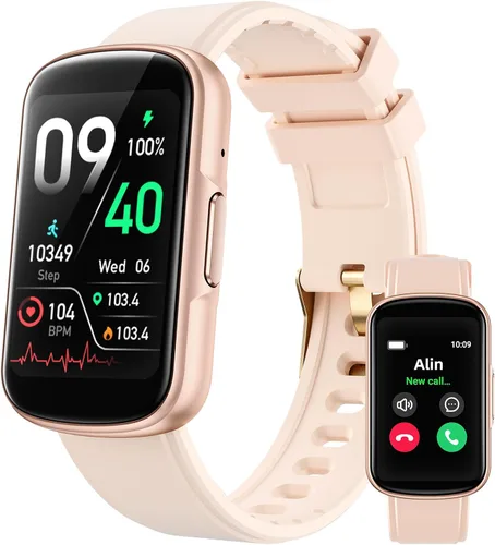 Parsonver Rastreador de actividad física con contador de pasos/calorías/cronómetro, rastreador de actividad de salud con monitor de sueño de Oro rosa